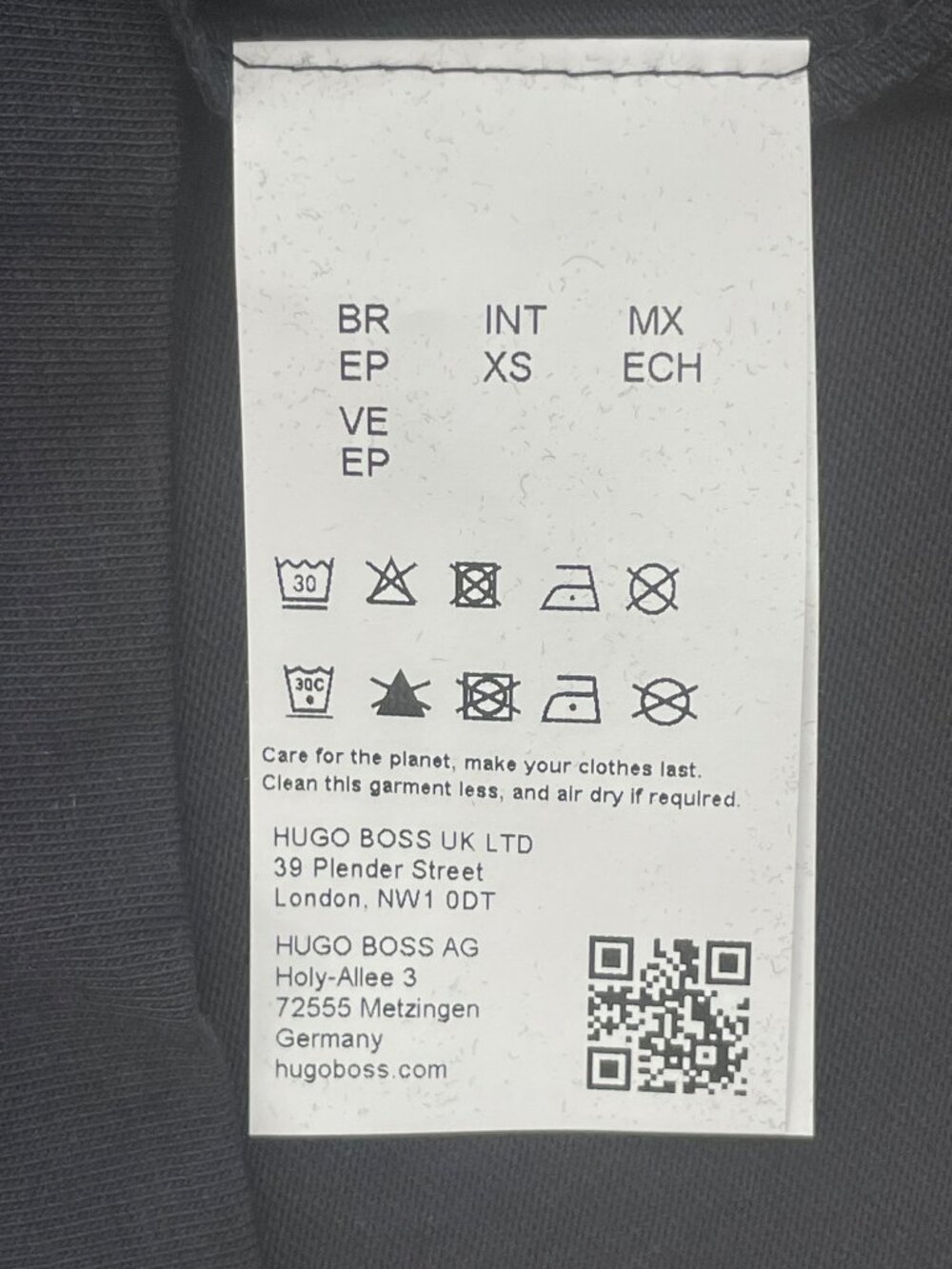 Hugo Boss Tee 5 Shirt Jet Black Cotton Blend Casual Crewneck Tee Men's Sz XS NEW - Picture 6 of 6